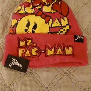 Pink Ms. Pac-Man Beanie